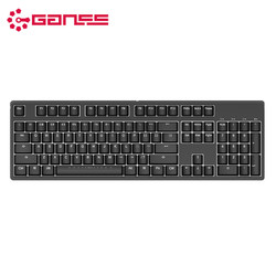 GANSS 迦斯 高斯 104C 键线分离有线背光游戏机械键盘WIN/MAC系统 104C黑色白光青轴