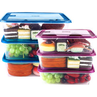 乐亿多 保鲜盒冰箱用食品收纳盒微波加热饭盒便当盒塑料带盖水果盒