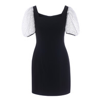 ochirly 欧时力 女士短款连衣裙 1NC2087090 黑色 L