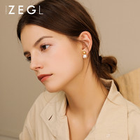 ZENGLIU ZEGL淡水珍珠耳钉女2021年新款潮小众耳环秋冬气质高级感耳饰礼物