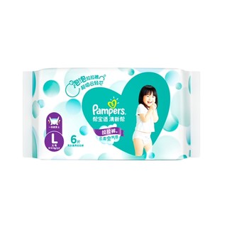 Pampers 帮宝适 天猫超市:帮宝适 清新帮系列 拉拉裤 L6片