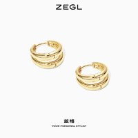 ZENGLIU ZEGL圆环耳环女2021年新款潮耳扣耳钉ins风设计感复古秋冬耳饰品
