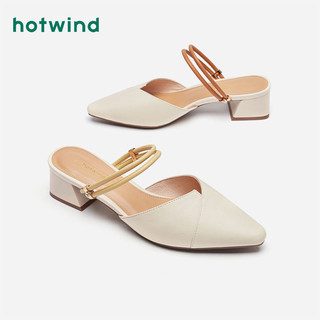 hotwind 热风 女鞋春季新款女士中跟单鞋百搭时尚休闲鞋H34W0111