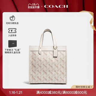 COACH 蔻驰 女士马车图案FIELD托特包复古潮流手提包