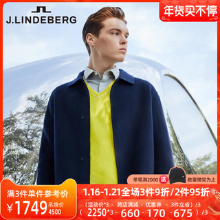 J.Lindeberg 金林德伯格 J.LINDEBERG金林德伯格早春羊毛混纺中长款毛呢大衣男士51934S501