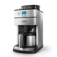 PHILIPS 飞利浦 Philips/飞利浦咖啡机 HD7762/00 家用 全自动浓缩滴漏式咖啡机豆粉两用 银黑 咖啡初经典美式HD7753