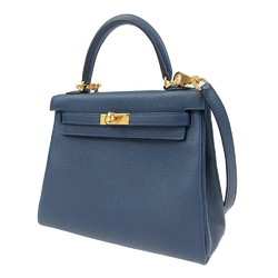 HERMÈS 爱马仕 香港直邮Hermes KELLY 25手提包 KELLY25G-PRUSSE-GO