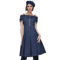 MISS SIXTY 女士中长款连衣裙 683DJ1400000 牛仔蓝 L