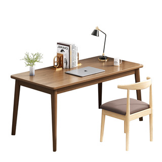 电脑桌实木腿书桌简约家用卧室学生写字台办公桌椅组合台式小桌子