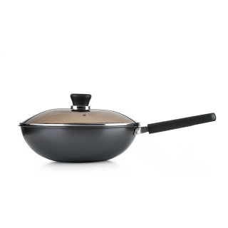 corelle康宁餐具厨神系列wkjtcg62lkz炒锅32cm铁黑色