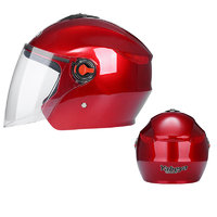 BYB 亚比雅 709 摩托车头盔 3/4盔 红色 均码