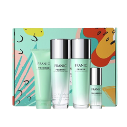 franic法兰琳卡护肤套装芦荟亲亲补水清爽补水保礼盒洁面水乳液眼霜