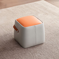 LINSY 林氏家居 LH025I1-A 科技布凳子 橙色+银灰色