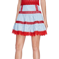 MISS SIXTY 女士短款半身裙 692KJ0770000 蓝色/红色 M