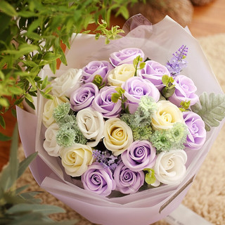 I'M HUA HUA 玫瑰花束礼盒 紫色 21朵
