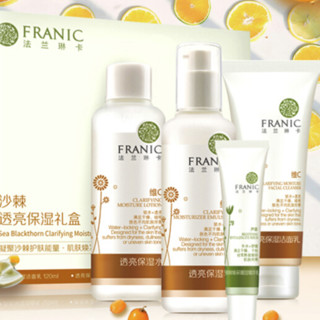 FRANIC 法兰琳卡 护肤礼盒装 (透亮保湿洁面乳120ml+透亮保湿水120ml+透亮保湿乳120ml+明眸焕采眼部精华乳20g)