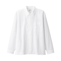 MUJI 無印良品 男女款长袖衬衫 ACA15A1A 白色 S/M