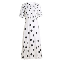 ochirly 欧时力 黑标系列 女士长款连衣裙 1RH1084670 白色 XL