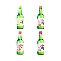 Jinro 真露 韩国真露旗舰店进口烧酒桃子/葡萄味低度非清酒13度360ml