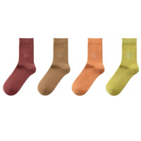 Bananain 蕉内 女士中筒袜套装 4P-BS500E-ML 4双装(氡红+铊驼+钍橙+钴绿) 34-39