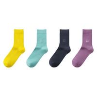 Bananain 蕉内 女士中筒袜套装 4P-BS500E-ML 4双装(钇黄+氧蓝+黑蓝+铀紫) 34-39
