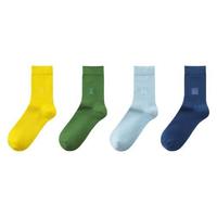 Bananain 蕉内 女士中筒袜套装 4P-BS500E-ML 4双装(钇黄+铋绿+钙蓝+镨蓝) 34-39