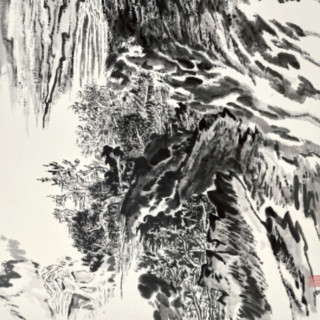 中国嘉德 陆俨少《泼天飞雨图》151×82.5cm 1984 水墨纸本 立轴 Lot286