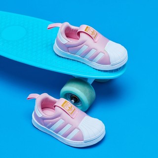 adidas阿迪达斯三叶草SUPERSTAR 360婴童学步贝壳头一脚蹬EE6279