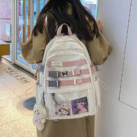 西瓜太郎 书包女大学生设计感小众简约双肩包女韩版初中女生网红背包