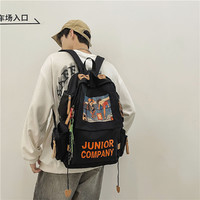 西瓜太郎 国潮牌卡通双肩包男大学生韩版高中书包女大容量15.6寸电脑包背包