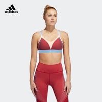 adidas阿迪达斯官网女装低强度运动健身内衣EI6454 EI6456（A/L(170/92A)、栗红/亮光粉）