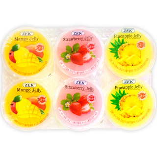 ZEK 马来西亚原装进口 ZEK三合一水果味果冻（芒果味、凤梨味、草莓味）510g