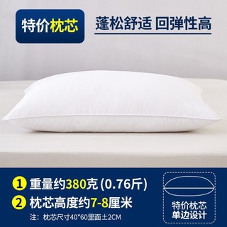 樵纪羽丝绒枕头枕芯家用成人单学生宿舍男枕头芯1只 特价款 45x70cm