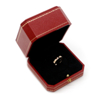Cartier 卡地亚 戒指 C系列 带钻女款 18K玫瑰金色