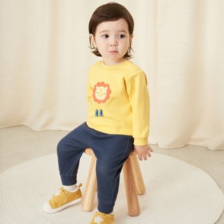 balabala 巴拉巴拉 208321104208-30404 婴儿印花长袖套装 中黄 80cm