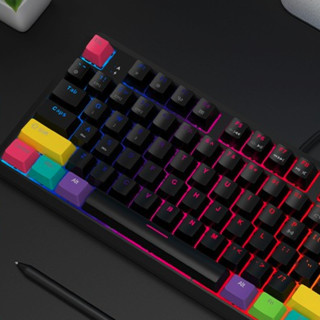 AJAZZ 黑爵 K870T 87键 蓝牙双模机械键盘 黑色 热拔插茶轴 RGB