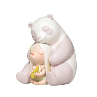 可米生活 白夜童话Lite系列 熊猫宝珠 卡通摆件 桔粉色
