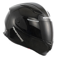MARUSHIN 马鲁申 BFF-B5 摩托车头盔 全盔 亮黑 黑色镜片装 L码