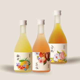 HUA JIAN XU 花间序 花果酒组合装 3口味 375ml*3瓶（海盐柚子酒+荔枝玫瑰酒+白桃乌龙酒）