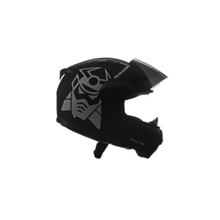 MARUSHIN 马鲁申 BFF-B5 摩托车头盔 全盔 哑黑牛头 黑色镜片装 M码