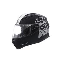 MARUSHIN 马鲁申 BFF-B5 摩托车头盔 全盔 哑黑牛头 透明镜片装 L码