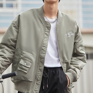 JACK&JONES 杰克琼斯 CASUAL系列 男士夹克 221409033 灰绿色 XL