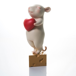 可米生活 万物有灵系列《甜鼠心心》6x9x17(h)cm 树脂