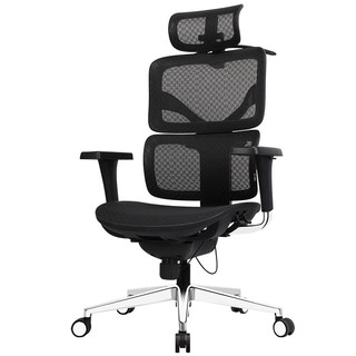 Want Home 享耀家 F3A 人体工学电脑椅 幻影黑 网布坐垫款