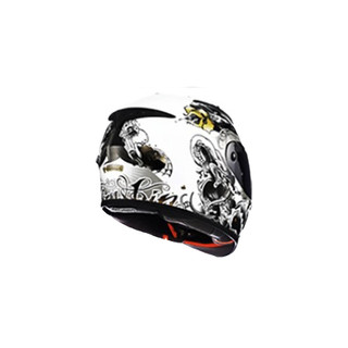 MARUSHIN 马鲁申 BFF-B5 摩托车头盔 全盔 白蛇 透明镜片装 XXL码