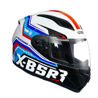 MARUSHIN 马鲁申 BFF-B5 摩托车头盔 全盔 红白蓝特别版 透明镜片装 XXL码