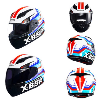 MARUSHIN 马鲁申 BFF-B5 摩托车头盔 全盔 红白蓝特别版 透明镜片装 XL码