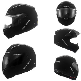 MARUSHIN 马鲁申 BFF-B5 摩托车头盔 全盔 哑黑 透明镜片装 XL码