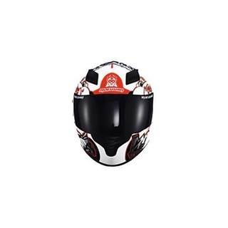 MARUSHIN 马鲁申 BFF-B5 摩托车头盔 全盔 白红涂鸦 透明镜片装 M码