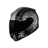 MARUSHIN 马鲁申 BFF-B5 摩托车头盔 全盔 灰白虎 黑色镜片装 XXXL码